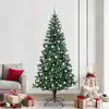 Image de vidaXL Sapin de Noël artificiel pré-éclairé Vert 240 cm PVC et métal