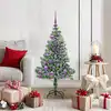 Image de vidaXL Arbre de Noël artificiel floconné de neige avec lumière LED