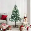 Image de vidaXL Arbre de Noël artificiel floconné de neige avec lumière LED