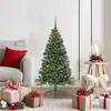 Image de vidaXL Sapin de Noël artificiel pré-éclairé Vert 120 cm PVC