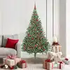 Image de vidaXL Sapin de Noël artificiel pré-éclairé Vert 180 cm PVC