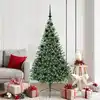 Image de vidaXL Sapin de Noël artificiel pré-éclairé Vert 180 cm PVC