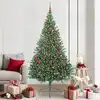Image de vidaXL Sapin de Noël artificiel pré-éclairé Vert 210 cm PVC