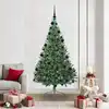 Image de vidaXL Sapin de Noël artificiel pré-éclairé Vert 210 cm PVC