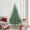 Image de vidaXL Sapin de Noël artificiel pré-éclairé Vert 210 cm PVC