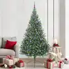 Image de vidaXL Sapin de Noël artificiel pré-éclairé Vert 210 cm PVC
