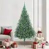 Image de vidaXL Sapin de Noël artificiel pré-éclairé Vert 210 cm PVC