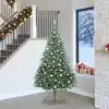 Image de vidaXL Sapin de Noël artificiel pré-éclairé Vert 240 cm PVC