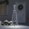 Image de vidaXL Arbre de Noël LED avec piquets au sol Blanc froid 250 cm Fer