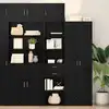 Image de vidaXL Haut Armoire Chêne noir 50 x 42,5 x 185 cm Bois d'ingénierie