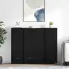 Image de vidaXL Haut Armoire 3 pc Chêne noir 132 x 35,5 x 103,5 cm