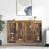 Image de vidaXL Cabinets muraux 2 pc Bois Ancien 69,5 x 34 x 90 cm