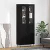 Image de vidaXL Haut Armoire Chêne blanc et noir 69,5 x 34 x 180 cm