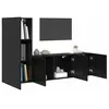 Image de vidaXL Unité murale de TV 5 pc Chêne noir Bois d'ingénierie