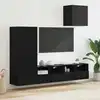 Image de vidaXL Meubles TV muraux 4 pc Chêne noir Bois d'ingénierie