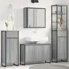 Image de vidaXL Ensemble de mobilier de salle de bain 4 pièces Gris Sonoma