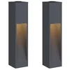 Image de vidaXL Lumière de Chemin LED Solaire 2 pcs Anthracite, Éclairages solaires rectangulaires pour jardin et terrasse, LED moderne, écoénergétique, luminaires extérieurs