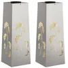 Image de vidaXL Lumière de chemin LED solaire 2 pc Blanc chaud 18 x 18 x 50 cm