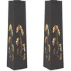 Image de vidaXL Lumière de chemin LED solaire 2 pc Blanc chaud 18 x 18 x 80 cm