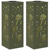 Image de vidaXL Lumière de chemin LED solaire 2 pc Blanc chaud 18 x 18 x 50 cm