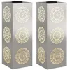 Image de vidaXL Lumière de chemin LED solaire 2 pc Blanc chaud 18 x 18 x 50 cm