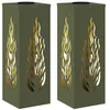 Image de vidaXL Zonne LED Pad Licht 2 st Warmwit 18 x 18 x 50 cm