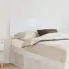 Image de vidaXL Tête de lit Blanc Brillant Bois d'ingénierie