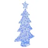 Image de vidaXL Sapin de Noël avec 160 LED Bleu 150 cm Acrylique, Salon, déco moderne, ornements en acrylique, éclairage LED, accessoires de fête, design épuré