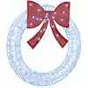 Image de vidaXL Couronne avec 60 LED Bleu 76 x 76 x 8,5 cm Acrylique
