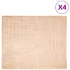 Image de vidaXL Couverture en fausse anti-dérapante Olite 4 pcs Beige Polyester