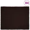 Image de vidaXL Couverture en fausse anti-dérapante Olite 4 pcs Camel Polyester