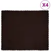 Image de vidaXL Couverture antidérapante en fausse de lapin Olite 4 pc Camel