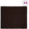 Image de vidaXL Couverture antidérapante en fausse de lapin Olite 4 pc Camel
