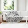 Image de vidaXL Couverture antidérapante en fausse de lapin Olite Gris