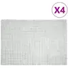 Image de vidaXL Couverture antidérapante en fausse de lapin Olite 4 pc Gris