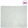 Image de vidaXL Couverture antidérapante en fausse de lapin Olite 4 pc Gris