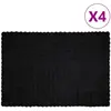 Image de vidaXL Couverture antidérapante en fausse de lapin Olite 4 pc Noir