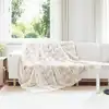 Image de vidaXL Couverture antidérapante en fausse de lapin Olite Blanc