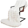 Image de vidaXL Couverture antidérapante en fausse de lapin Olite 4 pc Blanc