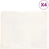 Image de vidaXL Couverture en fausse anti-dérapante Olite 4 pcs Blanc Polyester