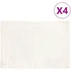Image de vidaXL Couverture antidérapante en fausse de lapin Olite 4 pc Blanc