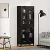 Image de vidaXL Haut Armoire 2 pc Chêne noir 69,5 x 34 x 180 cm