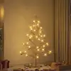 Image de vidaXL Arbre de Noël en bois Marron 150 cm Bois de pin massif