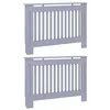Image de vidaXL Radiator Cover 2 st Grijs 112 x 19 x 81,5 cm Bewerkt hout