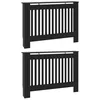 Image de vidaXL Cache-Radiateur 2 pcs Noir 112 x 19 x 81,5 cm Bois d'ingénierie, Cache-radiateur moderne, rectangulaire pour déco maison, protection esthétique, bois conçu, sécurité enfant, salon
