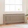Image de vidaXL Cache-Radiateur 2 pcs Marron 205 x 20,5 x 81,5 cm