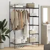 Image de vidaXL Armoire Ouverte avec étagère Noir 104,5 x 45 x 172 cm Acier