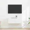Image de vidaXL Meuble TV mural 2 pcs Blanc 39 x 31 x 29,5 cm Bois d'ingénierie