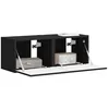 Image de vidaXL TV Wandkast 2 st Zwart Bewerkt hout