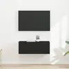 Image de vidaXL Meuble TV mural 2 pcs Noir 39 x 31 x 29,5 cm Bois d'ingénierie